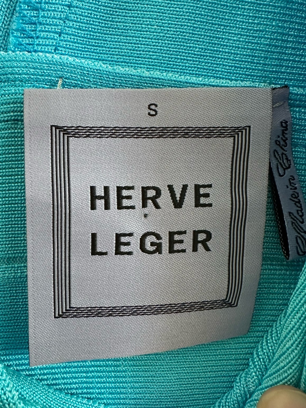 Herve Leger Bandage Mini Dress Blue Size Small - Picture 4 of 6